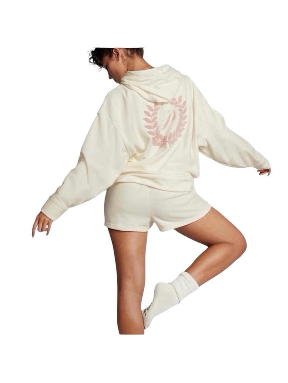 PINK Victoria’s Secret polar fleece short pajama set - large